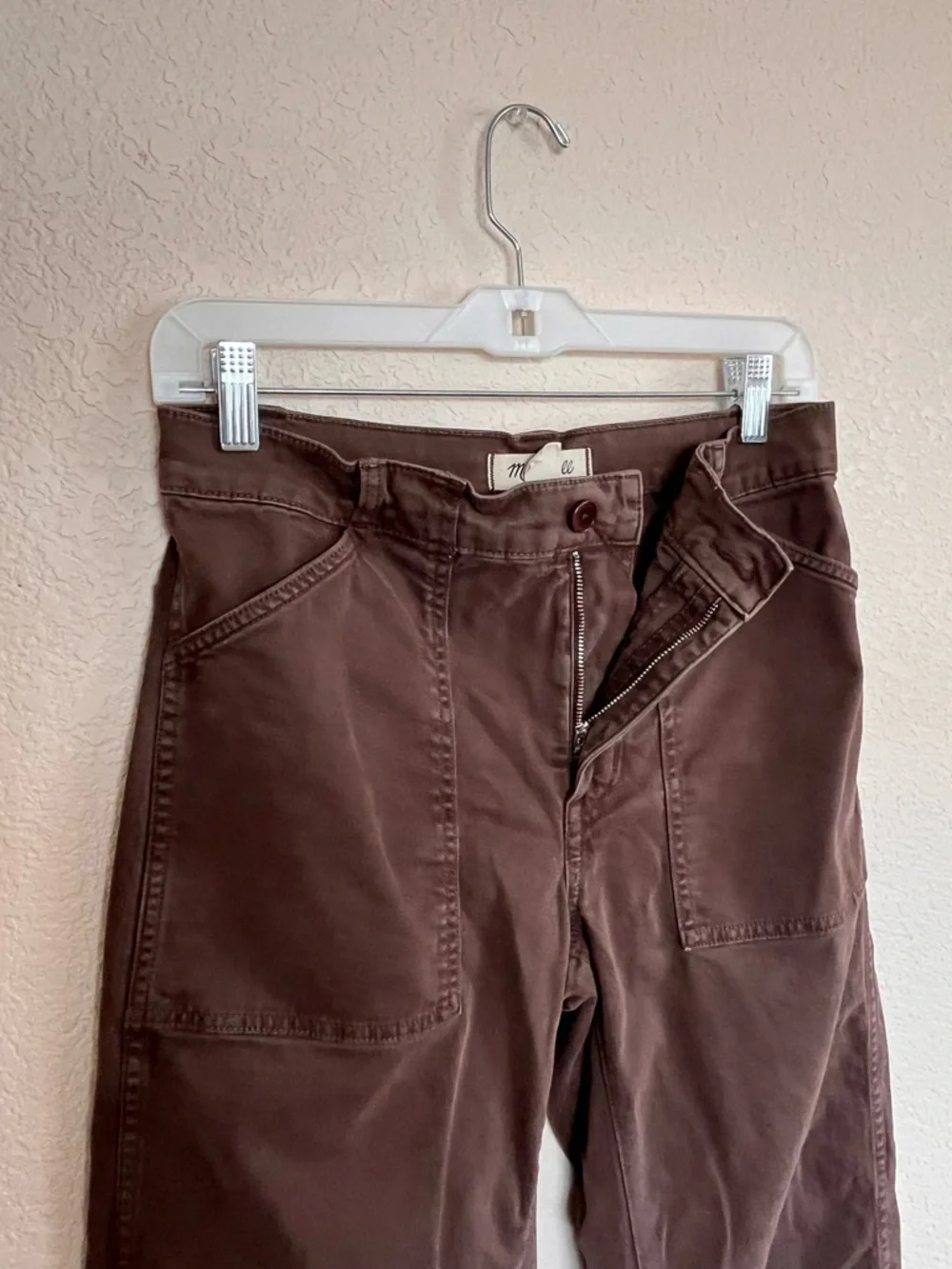 Madewell Womens Darted Double Barrel Pants - Chocolate Brown - Picture 7 of 14